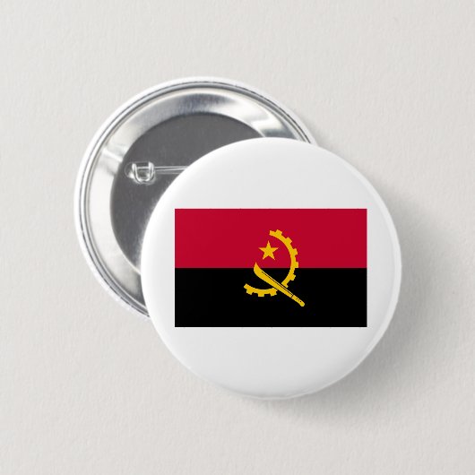 Badge Rond 5 Cm Drapeau de l'Angola (Devant & derrière)