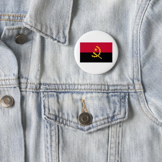 Badge Rond 5 Cm Drapeau de l'Angola (En situation)