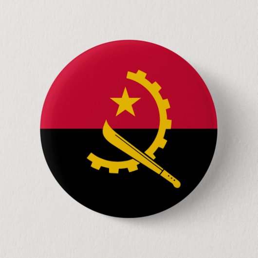 Badge Rond 5 Cm Drapeau de l'Angola (Devant)