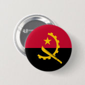 Badge Rond 5 Cm Drapeau de l'Angola (Devant & derrière)