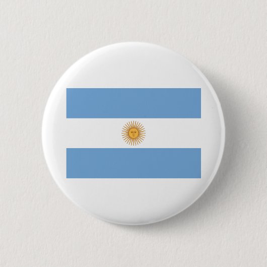 Badge Rond 5 Cm Drapeau De L'Argentine (Devant)