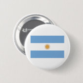 Badge Rond 5 Cm Drapeau De L'Argentine (Devant & derrière)