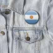 Badge Rond 5 Cm Drapeau de l'Argentine (En situation)