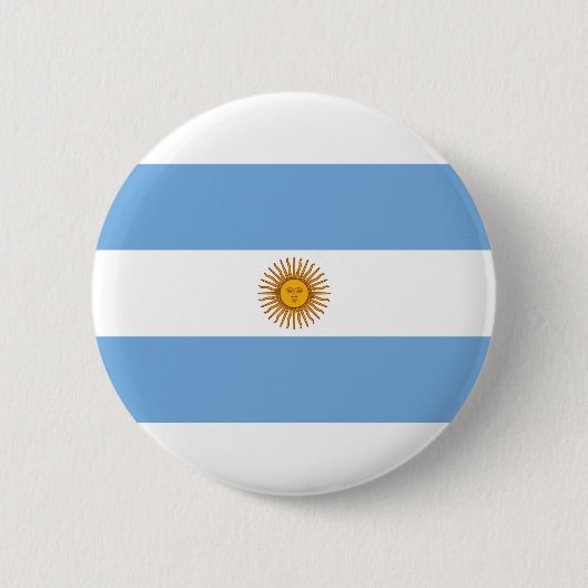 Badge Rond 5 Cm Drapeau de l'Argentine (Devant)