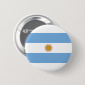 Badge Rond 5 Cm Drapeau de l'Argentine (Devant & derrière)