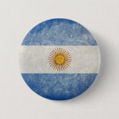 Badge Rond 5 Cm Drapeau de l'Argentine (Devant)
