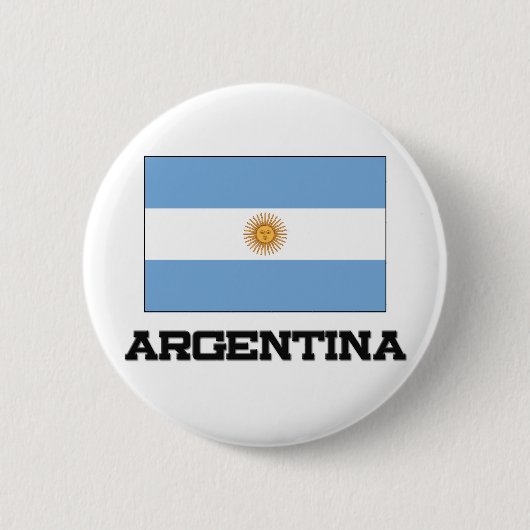 Badge Rond 5 Cm Drapeau de l'Argentine (Devant)