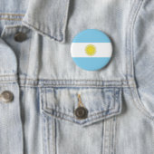Badge Rond 5 Cm Drapeau de l'Argentine (En situation)