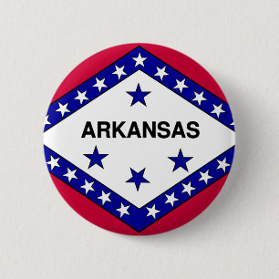 Badge Rond 5 Cm Drapeau de l'Arkansas