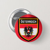 Badge Rond 5 Cm Drapeau de l'Autriche (Devant & derrière)
