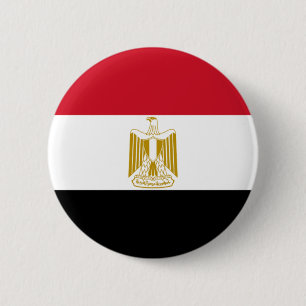 Badge Rond 5 Cm Drapeau de l'Égypte