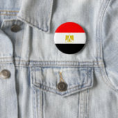 Badge Rond 5 Cm Drapeau de l'Egypte (En situation)