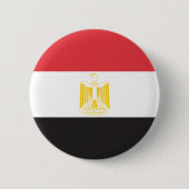 Badge Rond 5 Cm Drapeau de l'Egypte (Devant)
