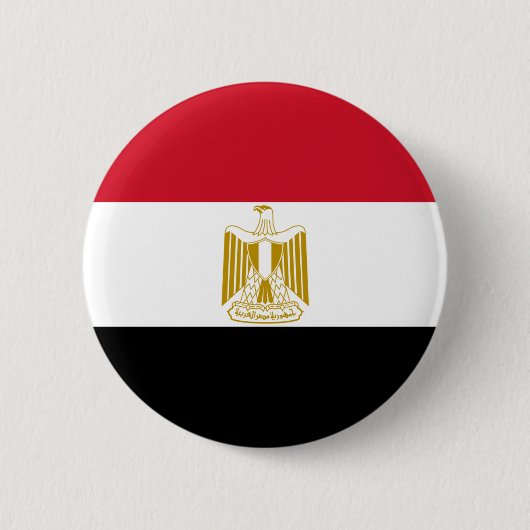 Badge Rond 5 Cm Drapeau de l'Egypte - علممصر - drapeau égyptien (Devant)