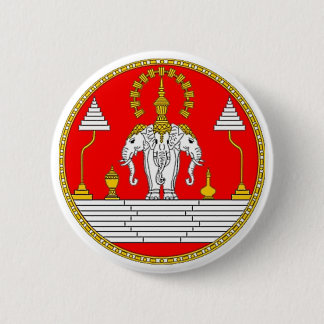 BADGE ROND 5 CM DRAPEAU DE L'ÉLÉPHANT PRINCIPAL DES LAOTIENS TROIS