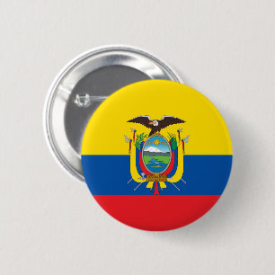 Badge Rond 5 Cm Drapeau de l'Équateur