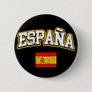 Badge Rond 5 Cm Drapeau de l'Espagne