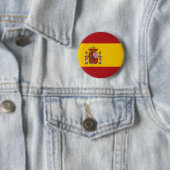 Badge Rond 5 Cm Drapeau de l'Espagne (En situation)