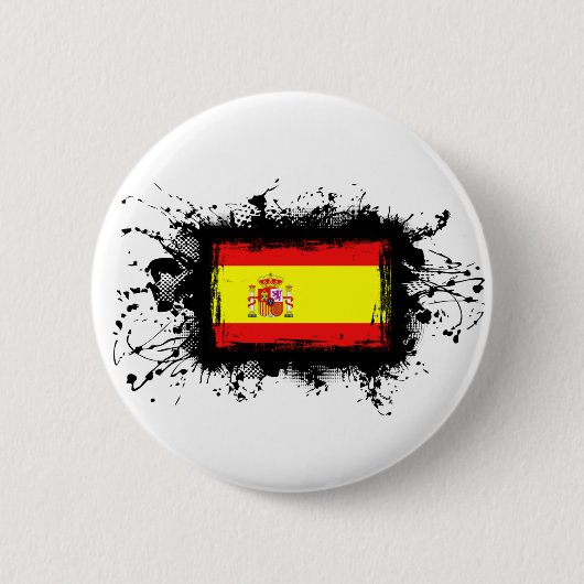 Badge Rond 5 Cm Drapeau de l'Espagne (Devant)