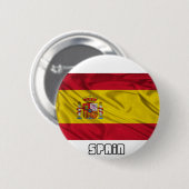 Badge Rond 5 Cm Drapeau de l'Espagne (Devant & derrière)