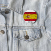 Badge Rond 5 Cm Drapeau de l'Espagne (En situation)