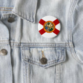 Badge Rond 5 Cm Drapeau de l'État de Floride (En situation)