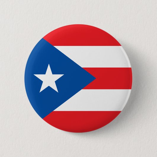 Badge Rond 5 Cm Drapeau de l'État de Porto Rico (Devant)