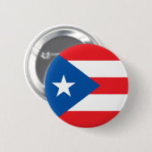 Badge Rond 5 Cm Drapeau de l'État de Porto Rico (Devant & derrière)