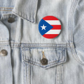 Badge Rond 5 Cm Drapeau de l'État de Porto Rico (En situation)
