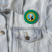 Badge Rond 5 Cm Drapeau de l'État de Washington (En situation)