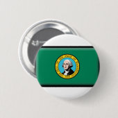 Badge Rond 5 Cm Drapeau de l'état de Washington (Devant & derrière)