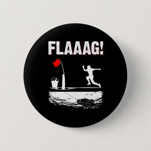 Badge Rond 5 Cm Drapeau de levage pour pêche sur glace pour drapea (Devant)