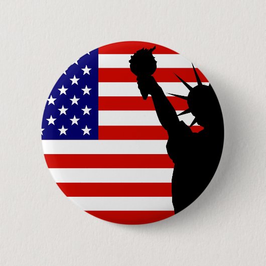 Badge Rond 5 Cm Drapeau de liberté (Devant)