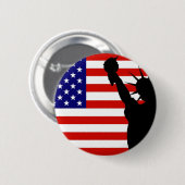 Badge Rond 5 Cm Drapeau de liberté (Devant & derrière)