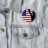 Badge Rond 5 Cm Drapeau de liberté (En situation)
