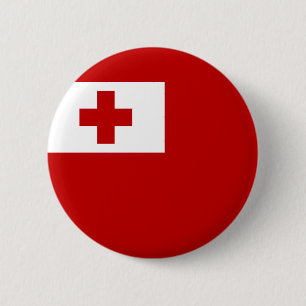 Badge Rond 5 Cm Drapeau de l'île des Tonga