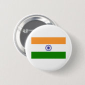 Badge Rond 5 Cm Drapeau de l'Inde (Devant & derrière)