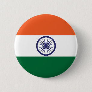 Badge Rond 5 Cm Drapeau de l'Inde