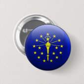 Badge Rond 5 Cm Drapeau de l'Indiana (Devant & derrière)