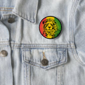Badge Rond 5 Cm drapeau de lion de reggae de rasta (En situation)