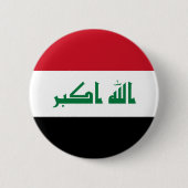 Badge Rond 5 Cm Drapeau de l'Irak (Devant)