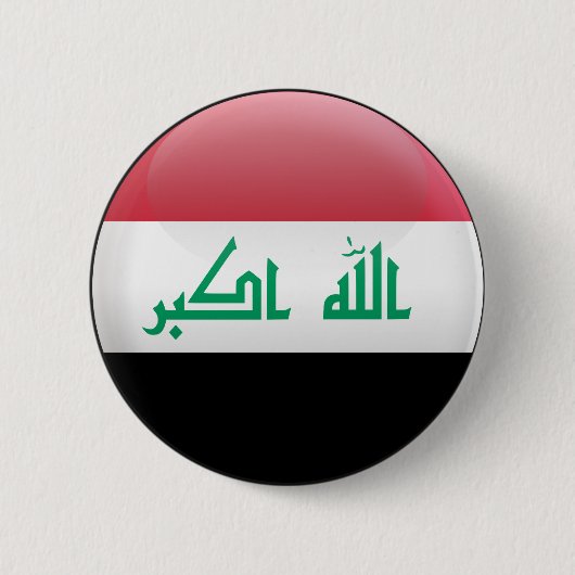 Badge Rond 5 Cm Drapeau de l'Irak (Devant)