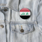 Badge Rond 5 Cm Drapeau de l'Irak (En situation)