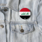 Badge Rond 5 Cm Drapeau de l'Irak Charmant Patriotique (En situation)