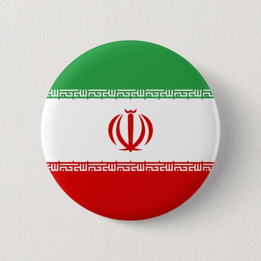 Badge Rond 5 Cm Drapeau de l'Iran (Devant)