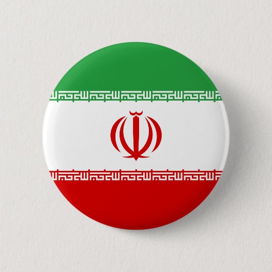 Badge Rond 5 Cm Drapeau de l'Iran (Devant)