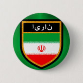 Badge Rond 5 Cm Drapeau de l'Iran (Devant)
