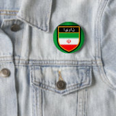 Badge Rond 5 Cm Drapeau de l'Iran (En situation)