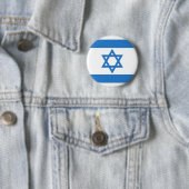 Badge Rond 5 Cm Drapeau de l'Israël (En situation)