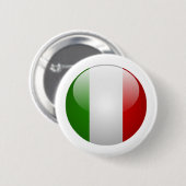 Badge Rond 5 Cm Drapeau de l'Italie (Devant & derrière)